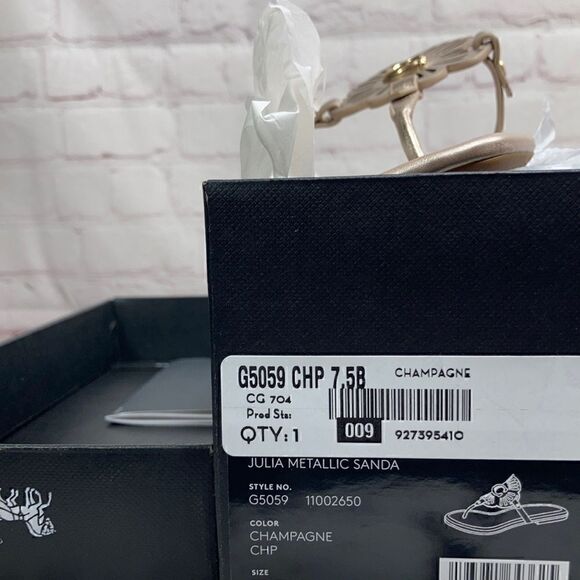 7.5 COACH JULIA SANDALS in champagne  (nib) - Picture 9 of 9